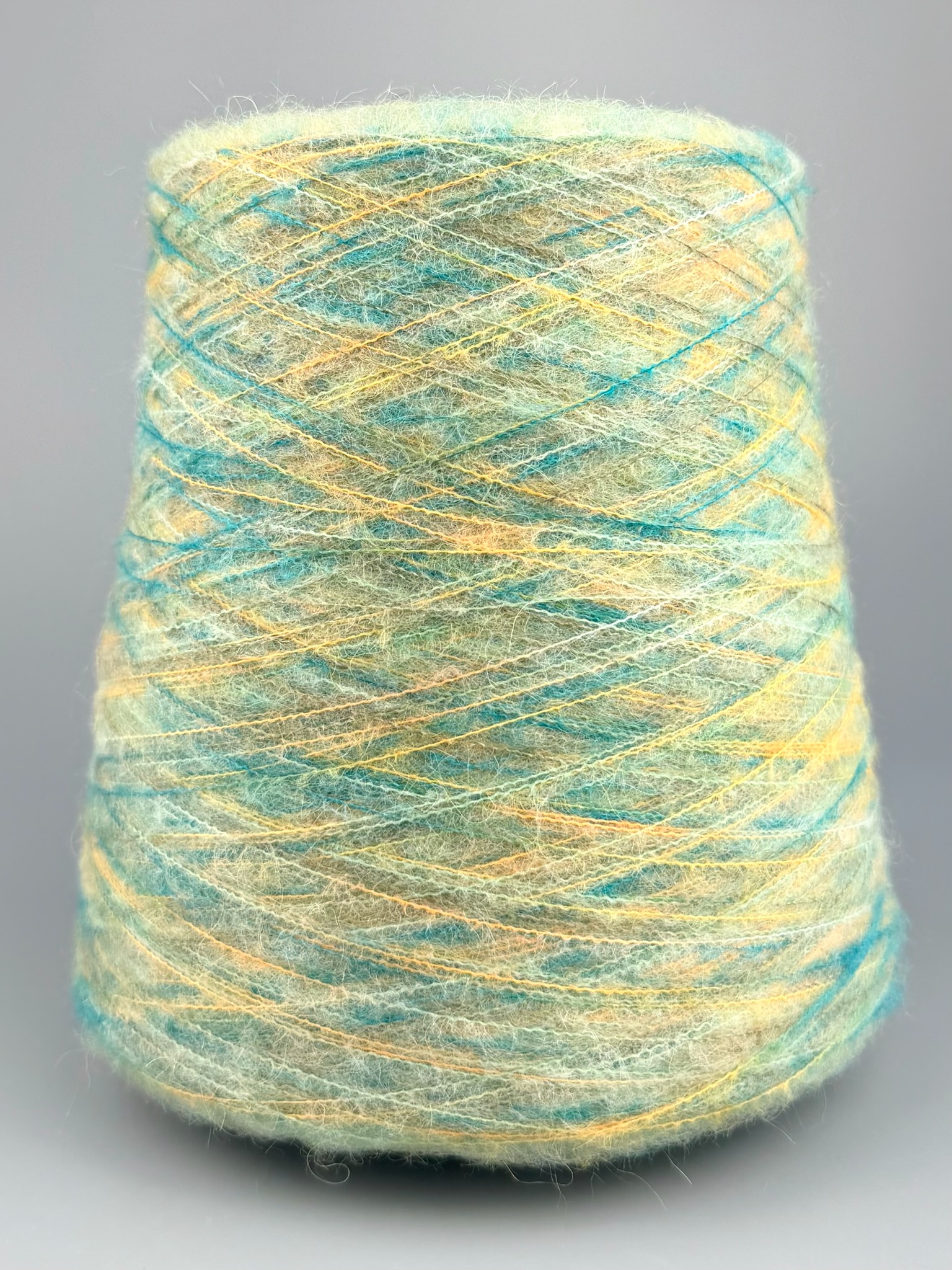 Zimpfer Wolle Selezione Art. Soriano Nm 1/15 – Fil en alpaga baby col. Vert d’eau et jaune 01 photo 2